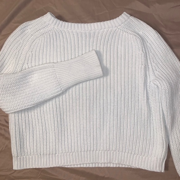 American Apparel White Crochet Sweater - Picture 3 of 6